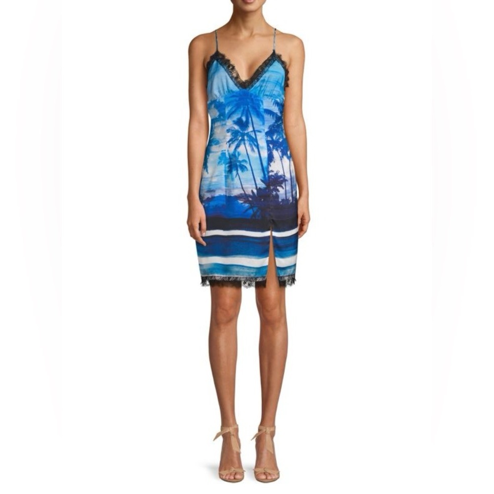 Revolve LE SUPERBE Helenas Tropical Print Slip Dress Sz 2